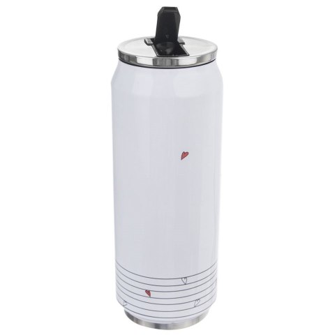 Kubek termiczny PUSZKA ze słomką ustnikiem do szkoły SERCE 500 ml ORION 128509