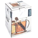 Kubek z zaparzaczem do herbaty szklany LOUKA 400 ml 3 elementy ORION 128885