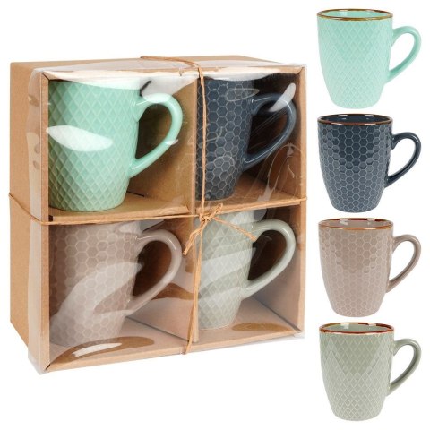 Kubki ceramiczne do kawy herbaty 270 ml zestaw kubków 4 sztuki SIAKI COLLECTION 139117