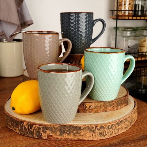 Kubki ceramiczne do kawy herbaty 270 ml zestaw kubków 4 sztuki SIAKI COLLECTION 139117