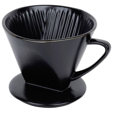 Lejek do filtrowania kawy zaparzacz porcelanowy czarny HIT 259666
