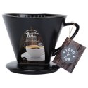 Lejek do filtrowania kawy zaparzacz porcelanowy czarny HIT 259666