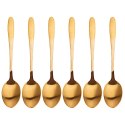 ŁYŻECZKI DO HERBATY KOMPLET ŁYŻECZEK ZESTAW 6 SZT SZTUĆCE ZŁOTE POŁYSK EXCELLENT HOUSEWARE 139005