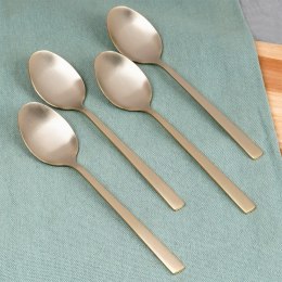 ŁYŻECZKI DO HERBATY KOMPLET ŁYŻECZEK ZESTAW SZTUĆCE ZŁOTE SATYNOWE 4-ELE EXCELLENT HOUSEWARE 139767
