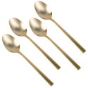 ŁYŻECZKI DO HERBATY KOMPLET ŁYŻECZEK ZESTAW SZTUĆCE ZŁOTE SATYNOWE 4-ELE EXCELLENT HOUSEWARE 139767
