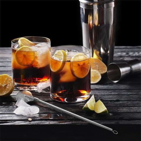 ŁYŻECZKI KOKTAJLOWE DŁUGIE ZE SŁOMKĄ DO DRINKÓW SZTUĆCE 3-ELE ORION 144602
