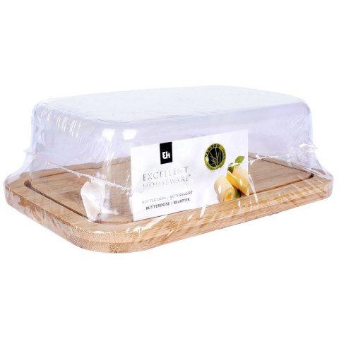 MASELNICZKA BAMBUSOWA MASELNICA POJEMNIK NA MASŁO EXCELLENT HOUSEWARE 150462