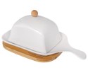 MASELNICZKA PORCELANOWA Z DREWNIANĄ PODSTAWĄ KONIGHOFFER KG-0616