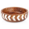 MISKA DREWNIANA DO SERWOWANIA PRZEKĄSEK SAŁATEK NA OWOCE 20CM 850ML VILDE 259688