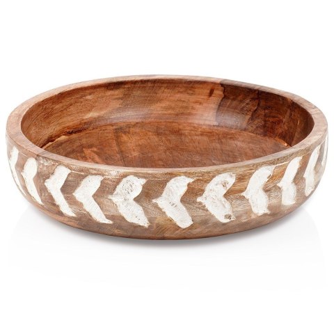 MISKA DREWNIANA DO SERWOWANIA PRZEKĄSEK SAŁATEK NA OWOCE 24CM 1.3L VILDE 259689