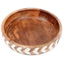 MISKA DREWNIANA DO SERWOWANIA PRZEKĄSEK SAŁATEK NA OWOCE 24CM 1.3L VILDE 259689