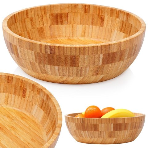 MISKA DREWNIANA DO SERWOWANIA PRZEKĄSEK SAŁATEK NA OWOCE 26CM 2.6L EXCELLENT HOUSEWARE 259699
