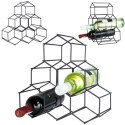 Metalowy stojak na wino butelki wina czarny do 6 butelek 29.5x28.5cm VILDE 229059