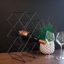 Metalowy stojak na wino butelki wina czarny do 8 butelek 42.5x28.5cm VILDE 229067