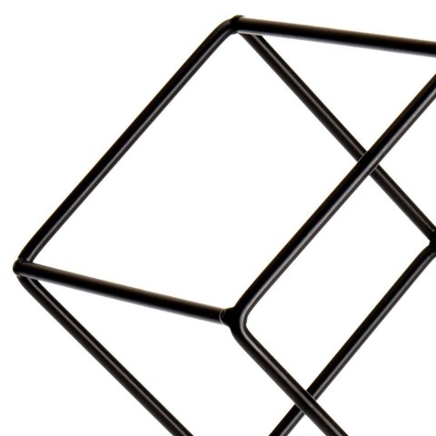 Metalowy stojak na wino butelki wina czarny do 8 butelek 42.5x28.5cm VILDE 229067