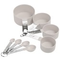 Miarki kuchenne kremowe zestaw miarek kuchennych 8 sztuk kremowe EXCELLENT HOUSEWARE 259118-K