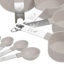 Miarki kuchenne kremowe zestaw miarek kuchennych 8 sztuk kremowe EXCELLENT HOUSEWARE 259118-K