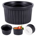 Miseczka do zapiekania kokilka do piekarnika ceramiczna czarna mała 9.5cm 190ml VILDE 139335