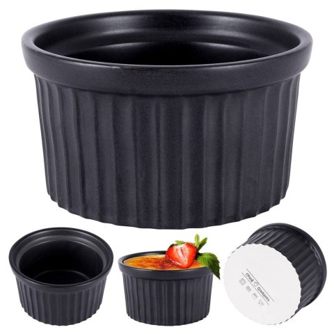 Miseczka do zapiekania kokilka do piekarnika ceramiczna czarna mała 9.5cm 190ml VILDE 139335