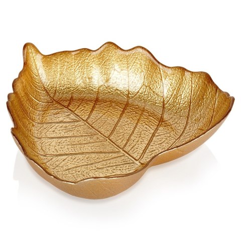 Miseczka szklana do serwowania złota liść miska 16x14cm 180ml VILDE 139733