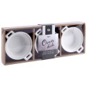 Miseczki do zapiekania kokilki porcelanowe do sosów piekarnika białe małe 130ml 3-ele EXCELLENT HOUSEWARE 259234-OK