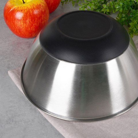 MISKA KUCHENNA METALOWA STALOWA ANTYPOŚLIZGOWA SREBRNA 15.5CM 700ML VILDE 259640