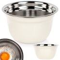 MISKA KUCHENNA METALOWA STALOWA BIAŁA MISECZKA 18CM 1.3L VILDE 259707