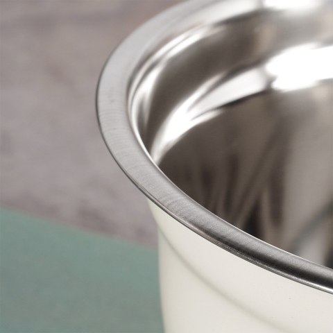 MISKA KUCHENNA METALOWA STALOWA BIAŁA MISECZKA 18CM 1.3L VILDE 259707