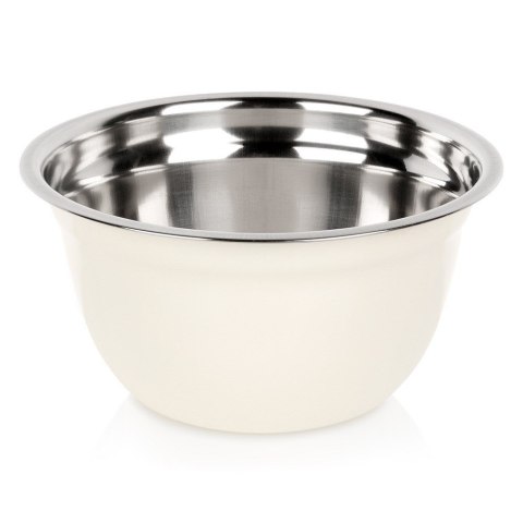 MISKA KUCHENNA METALOWA STALOWA BIAŁA MISECZKA MAŁA 14.5CM 700ML VILDE 259706