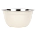 MISKA KUCHENNA METALOWA STALOWA BIAŁA MISECZKA MAŁA 14.5CM 700ML VILDE 259706