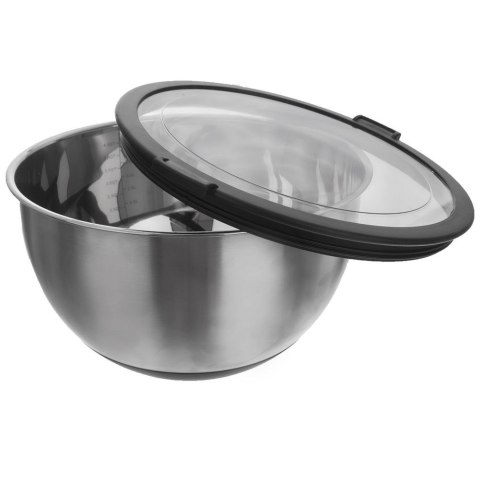 MISKA KUCHENNA METALOWA STALOWA Z POKRYWKĄ ANTYPOŚLIZGOWA 25.5CM 5L ORION 120294