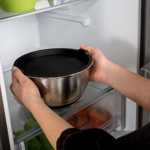 MISKA KUCHENNA METALOWA STALOWA Z POKRYWKĄ ANTYPOŚLIZGOWA ACER 29.5CM 8L NAVA 10-210-002