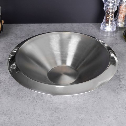 Miska stalowa na owoce warzywa przekąski słodycze srebrna 30cm 1.5L VILDE 139382