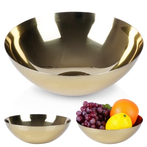 Miska stalowa na owoce warzywa przekąski słodycze złota 17.5cm 800ml VILDE 139396