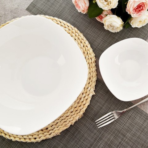 Miska szklana biała LUNA 25cm 2L ORION 127806