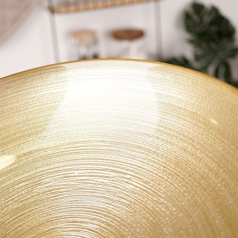 Miska szklana złota na sałatkę przekąski chipsy duża 40cm 6.5L VILDE 139264