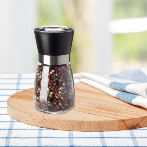 Młynek do pieprzu i soli przypraw ręczny szklany 13cm EXCELLENT HOUSEWARE 259402