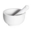 Moździerz kuchenny do przypraw leków ucierania pesto ceramiczny biały VILDE 131007