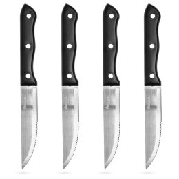 NOŻE DO STEKÓW BURGERÓW PIZZY MIĘS SZTUĆCE STALOWE 25CM 4 SZTUKI VAGGAN 139148