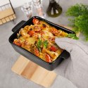 Naczynie żaroodporne ceramiczne czarne prostokątne 21.5x14x6cm 800ml VILDE 279907