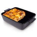 Naczynie żaroodporne ceramiczne czarne prostokątne duże 27.5x19x6cm 1.5L VILDE 279908