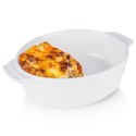 Naczynie żaroodporne ceramiczne okrągłe białe małe 19x13.5x5cm 440ml ALPINA 259268
