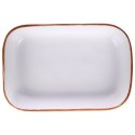 Naczynie żaroodporne do pieczenia ceramiczne białe prostokątne 22.5x15x5cm VILDE 259323