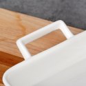 Naczynie żaroodporne porcelanowe białe kwadratowe 20x14x14cm 450ml HIT 121668