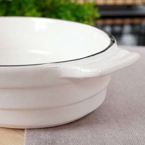 Naczynie żaroodporne porcelanowe białe owalne 18.5x11.5x4cm 300ml HIT 259210
