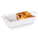 Naczynie żaroodporne porcelanowe białe prostokątne małe 20x10x4cm 300ml HIT 259200
