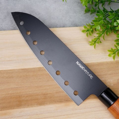 Nóż kuchenny Santoku stalowy pojedyńczy NATURE 29cm NAVA 10-054-021