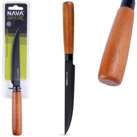 Nóż kuchenny stalowy pojedyńczy NATURE 22.5cm NAVA 10-054-024