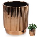 Osłona na doniczkę doniczki osłonka ceramiczna złota 14x16cm VILDE 569742