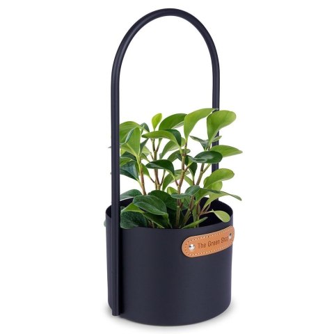 Osłona na doniczkę doniczki osłonka metalowa czarna 14.5x30cm VILDE 339471